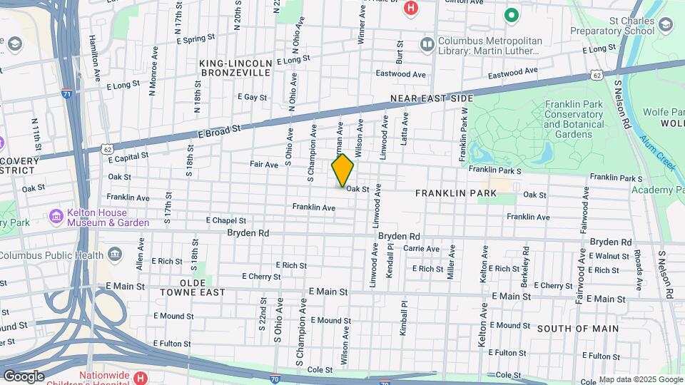 1237 1/2 Oak St Map and Location Details