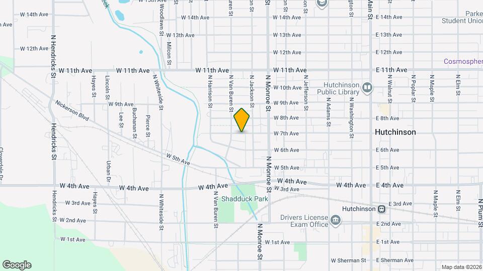 615 W 7th Ave Map and Location Details