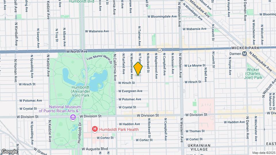 1418 N Talman Ave Mapa y Detalles de la Ubicación