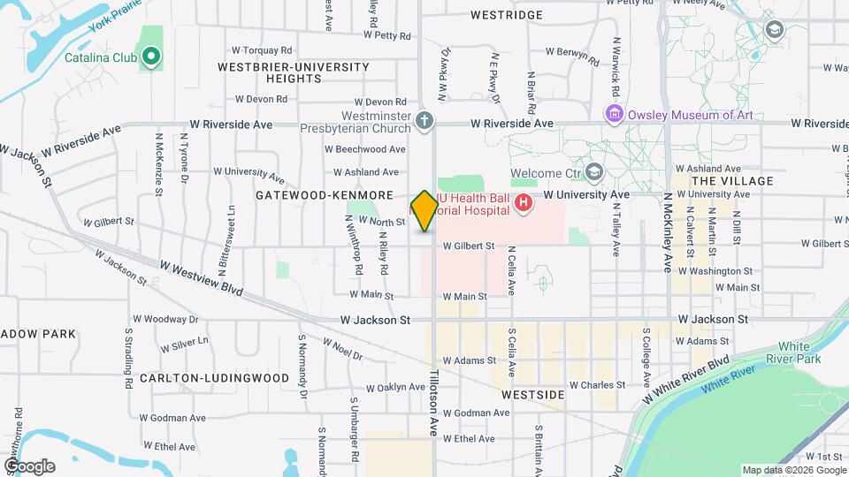 303 N Tillotson Ave Map and Location Details