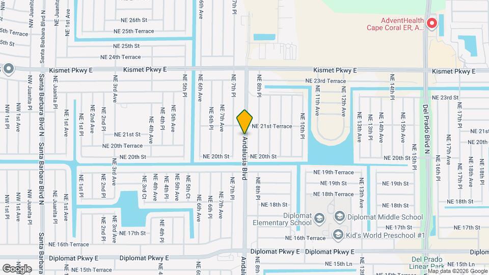 2036 Andalusia Blvd Map and Location Details
