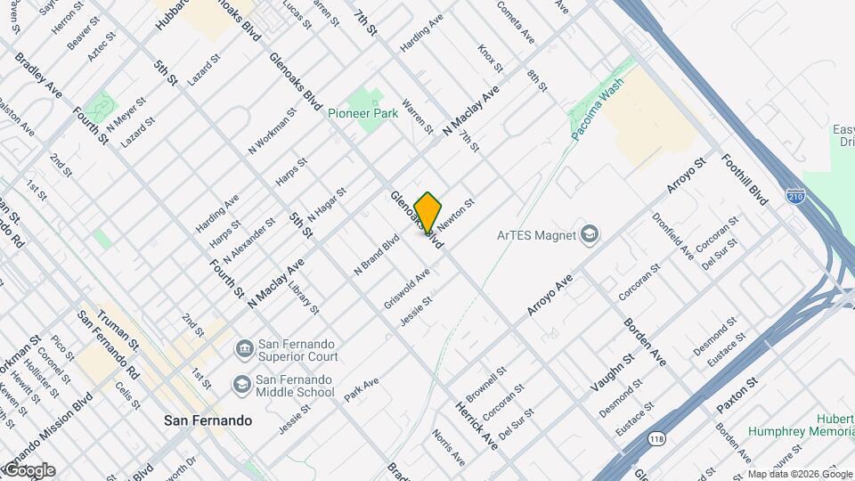 728 Glenoaks Blvd Map and Location Details