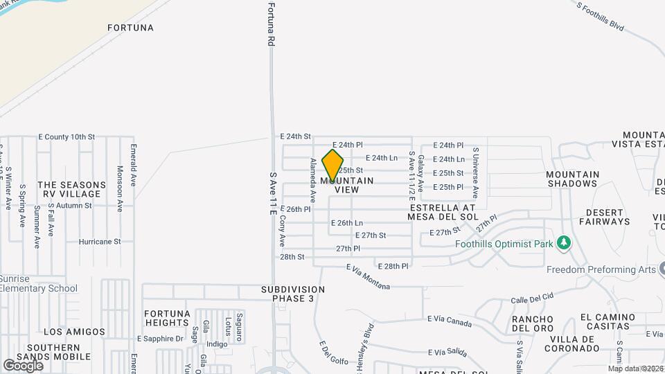 11271 E 25th Pl Map and Location Details