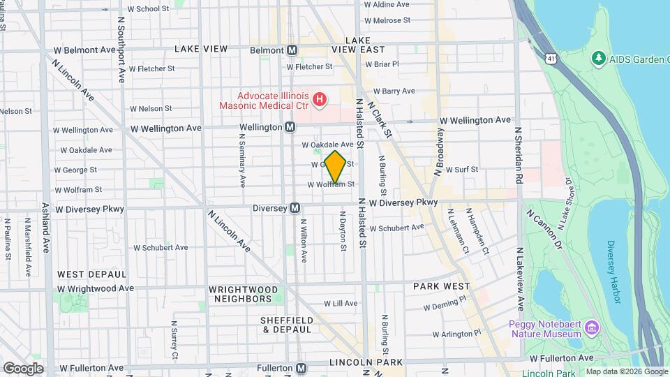 843 W Wolfram St, Unit H04F Map and Location Details