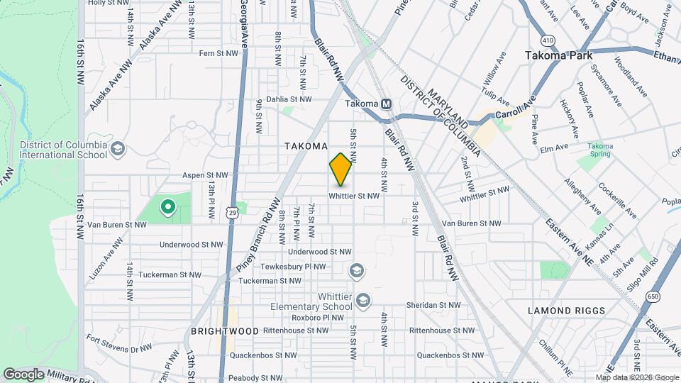 513 Whittier St NW Mapa y Detalles de la Ubicación