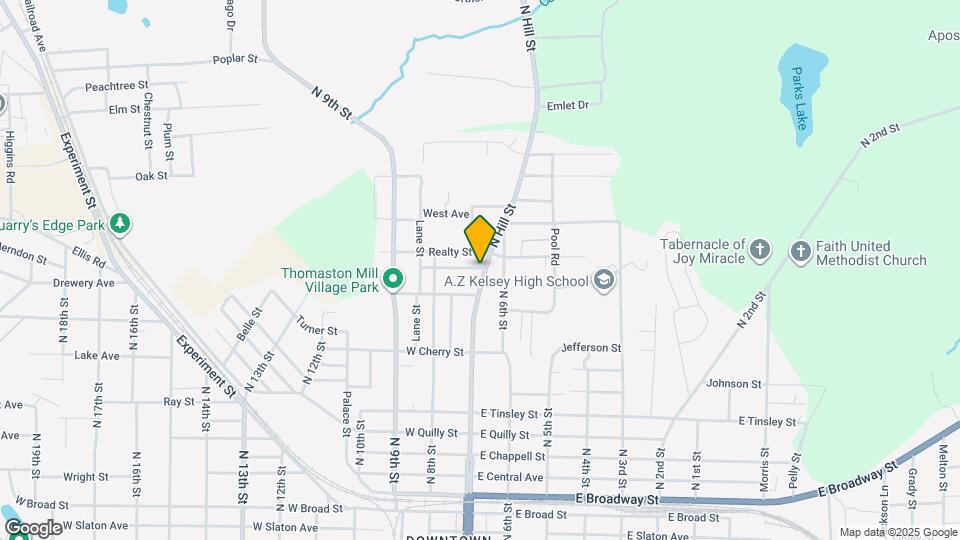 609 N Hill St Map and Location Details