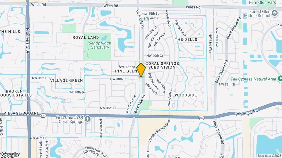 3760 Riverside Dr Map and Location Details