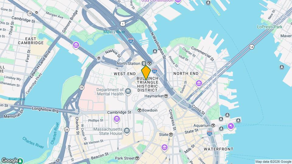 230 Friend St, Unit PH2 Map and Location Details