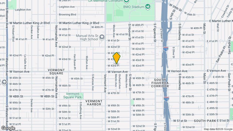 865 W 43rd Pl Map and Location Details