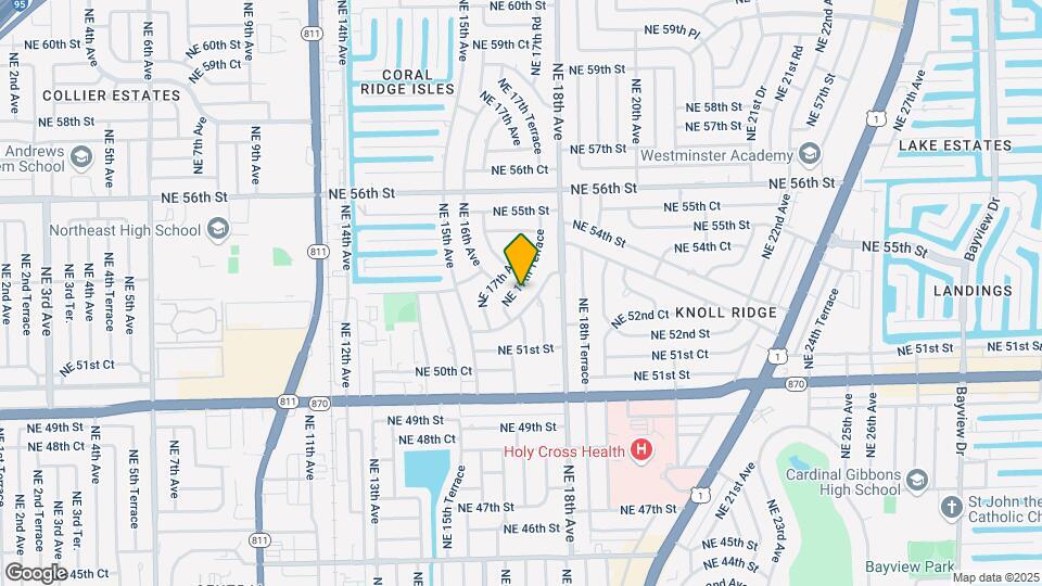 5240 NE 17th Terrace Map and Location Details