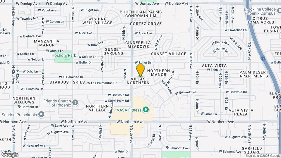 3352 W Las Palmaritas Dr Mapa y Detalles de la Ubicación
