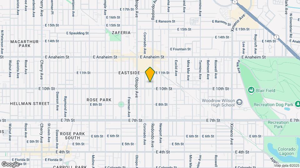 1027 Redondo Ave Map and Location Details