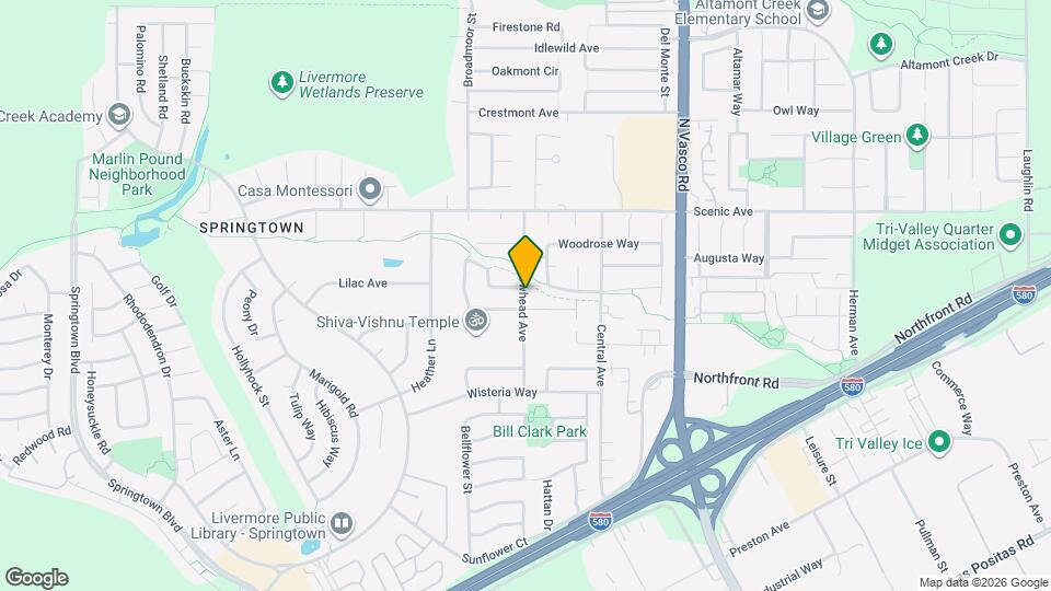 1393 Arrowhead Ave Map and Location Details