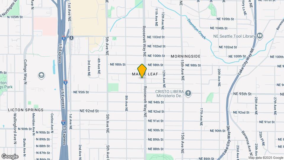 9609 Roosevelt Way NE Map and Location Details