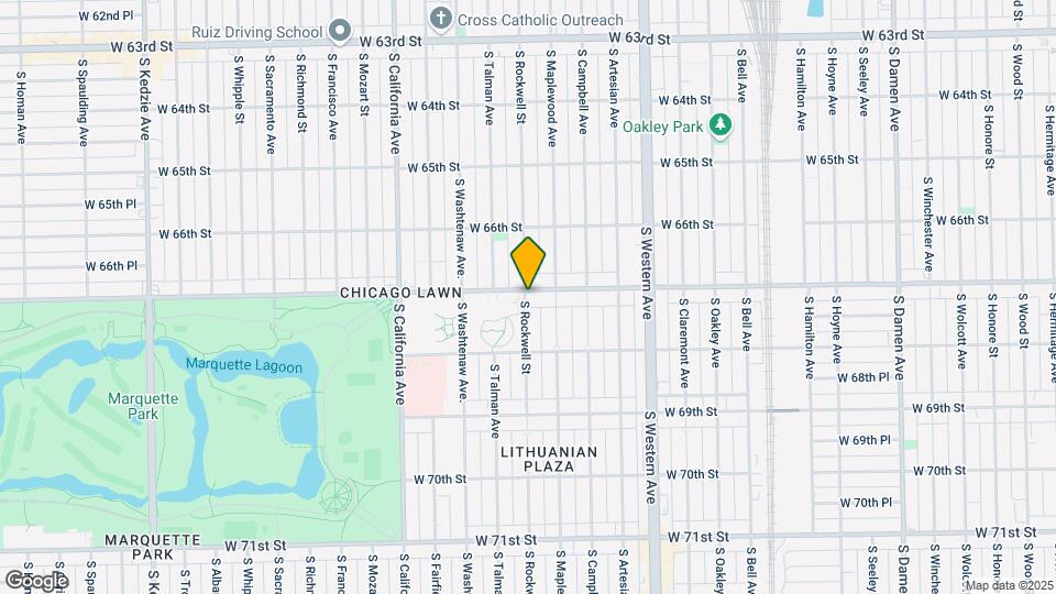 6701 S Rockwell St Mapa y Detalles de la Ubicación
