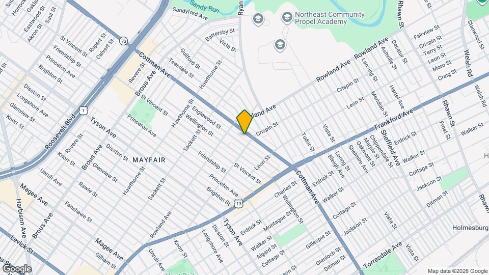 3340 Cottman Ave Map and Location Details