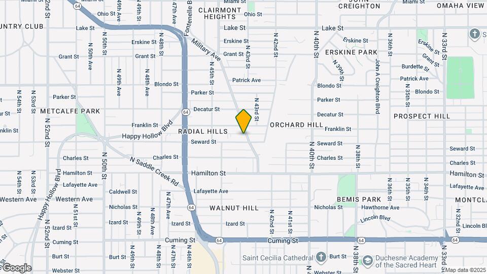 1610 Military Ave Map and Location Details