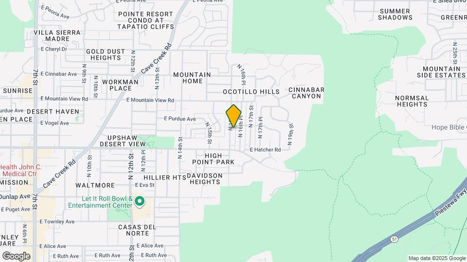 9433 N 16th St Map and Location Details