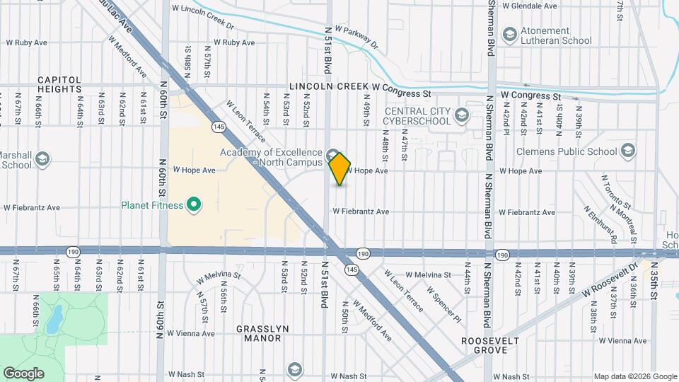 4139 N 50th St Map and Location Details