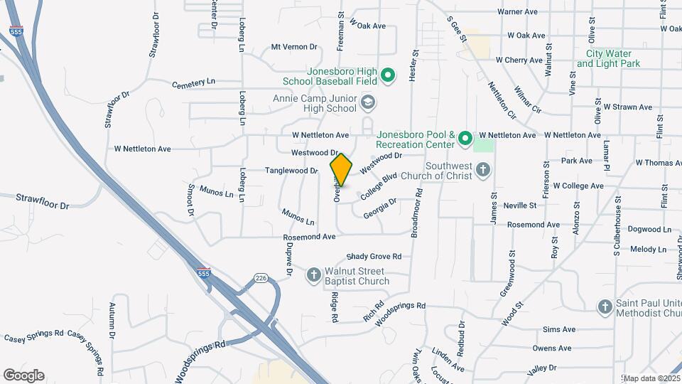 1512 Overhill Rd Map and Location Details