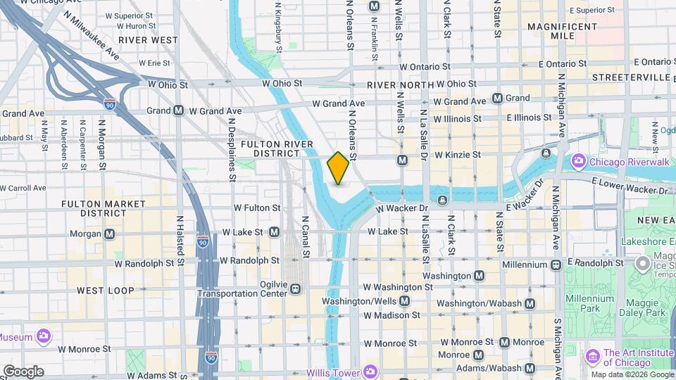 373 W Wolf Point Plaza Map and Location Details