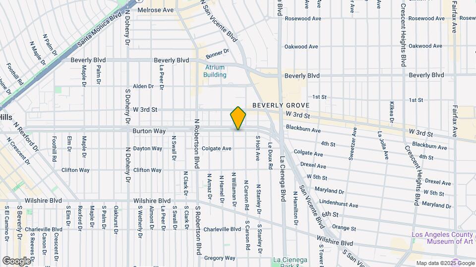 8614 Burton Way Apartments Map and Location Details