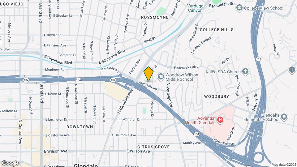 1001 Monterey Rd Map and Location Details