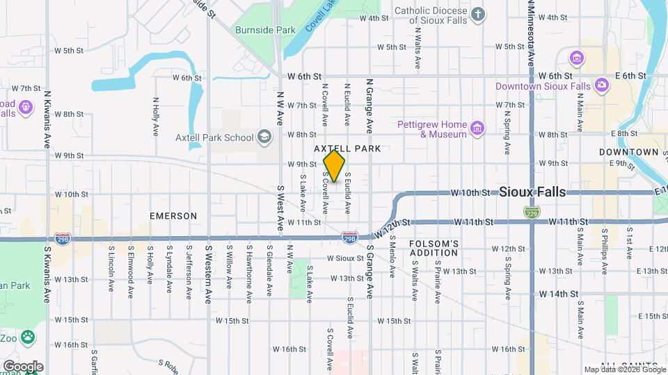 1212 W 10th St Map and Location Details