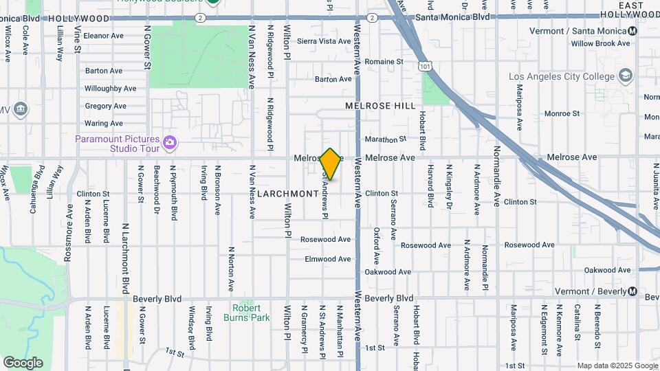 608 N St Andrews Pl, Unit 5 Map and Location Details