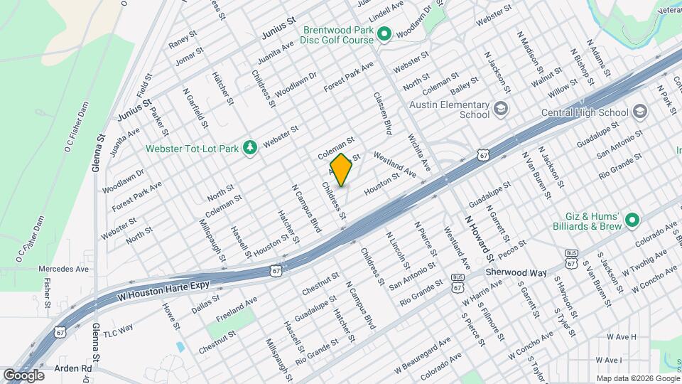 2425 Waco St Map and Location Details