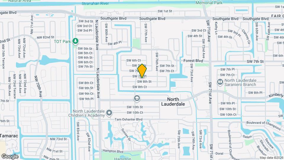 7707 SW 8th St Map and Location Details