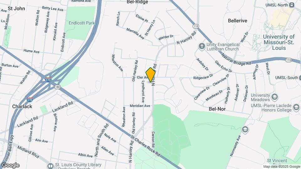 2835 N Hanley Rd Map and Location Details
