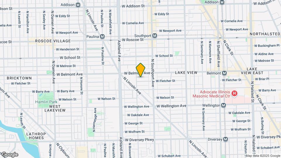 1446 W Fletcher St Map and Location Details
