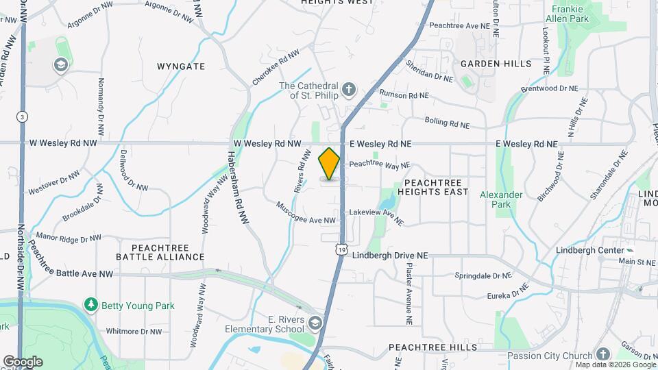 2632 Peachtree Rd, Unit 304B Mapa y Detalles de la Ubicación