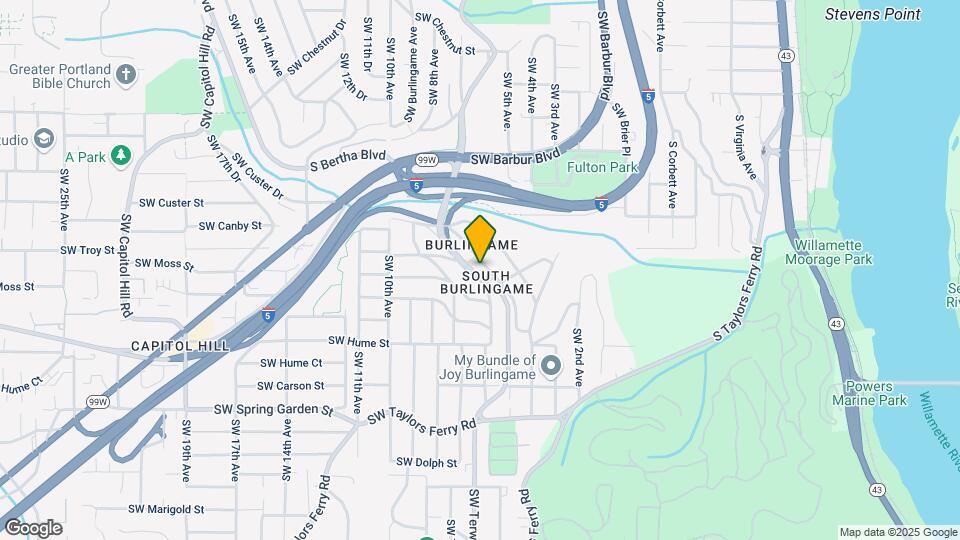 7822 SW Terwilliger Blvd Map and Location Details
