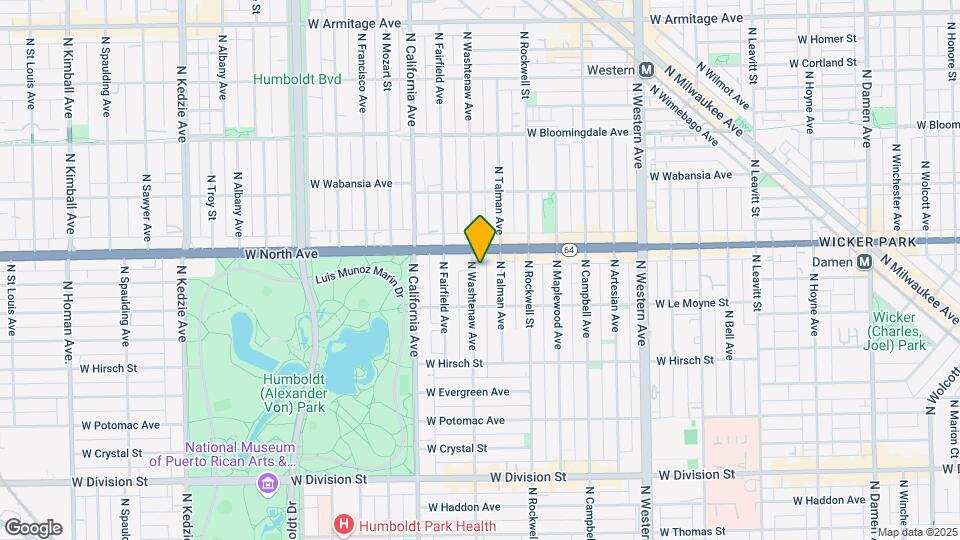 1541 N Washtenaw Ave Map and Location Details