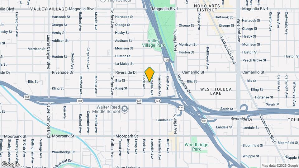 4715 Camellia Ave Map and Location Details