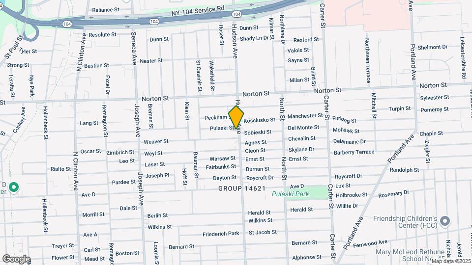 1041 Hudson Ave Map and Location Details