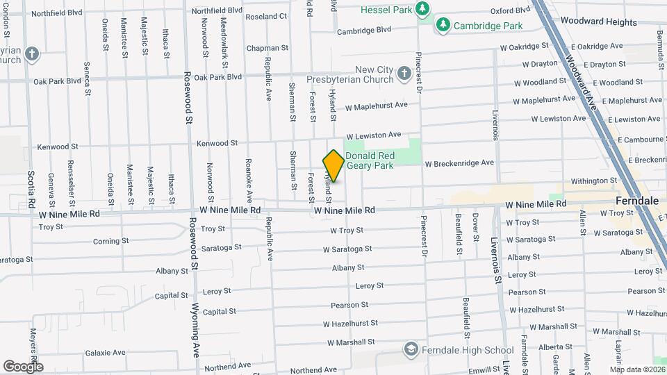1876 Hyland St Mapa y Detalles de la Ubicación
