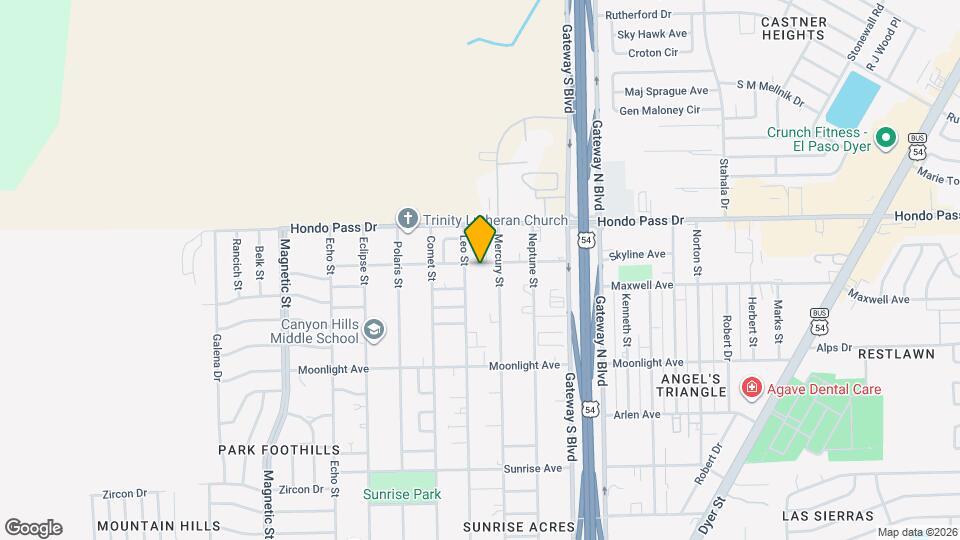 4006 Skyline Ave Map and Location Details