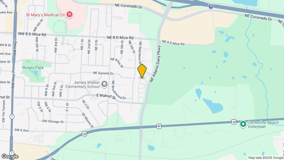 413 NE Adams Dairy Pkwy Map and Location Details