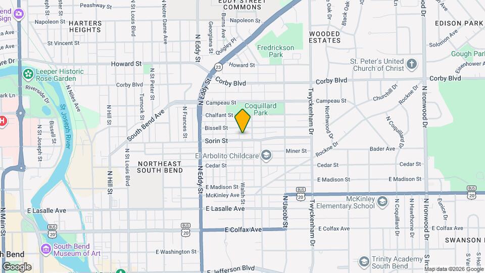 1229 E Sorin St Map and Location Details