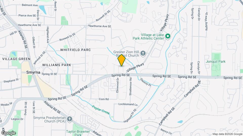 1836 Cumberland Valley Pl SE Map and Location Details