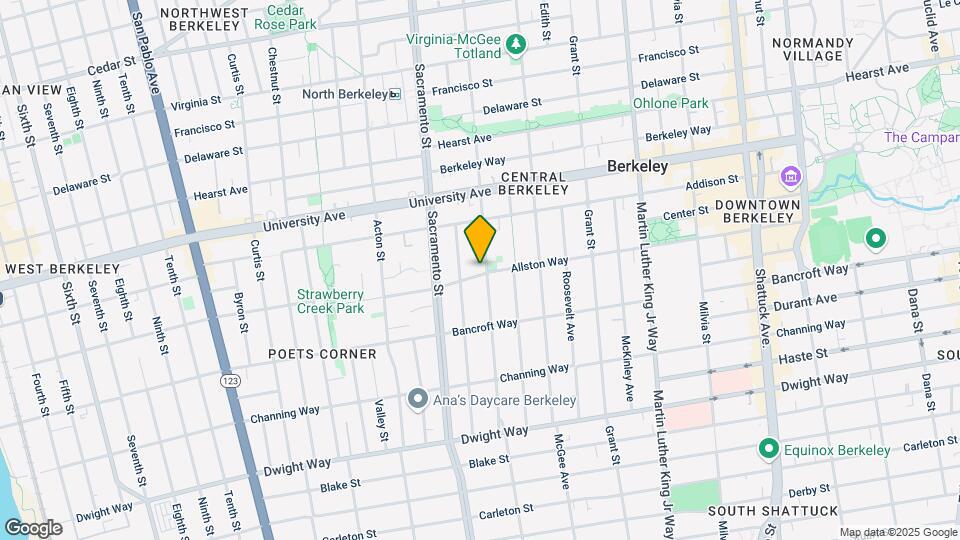 1595 Allston Way Map and Location Details