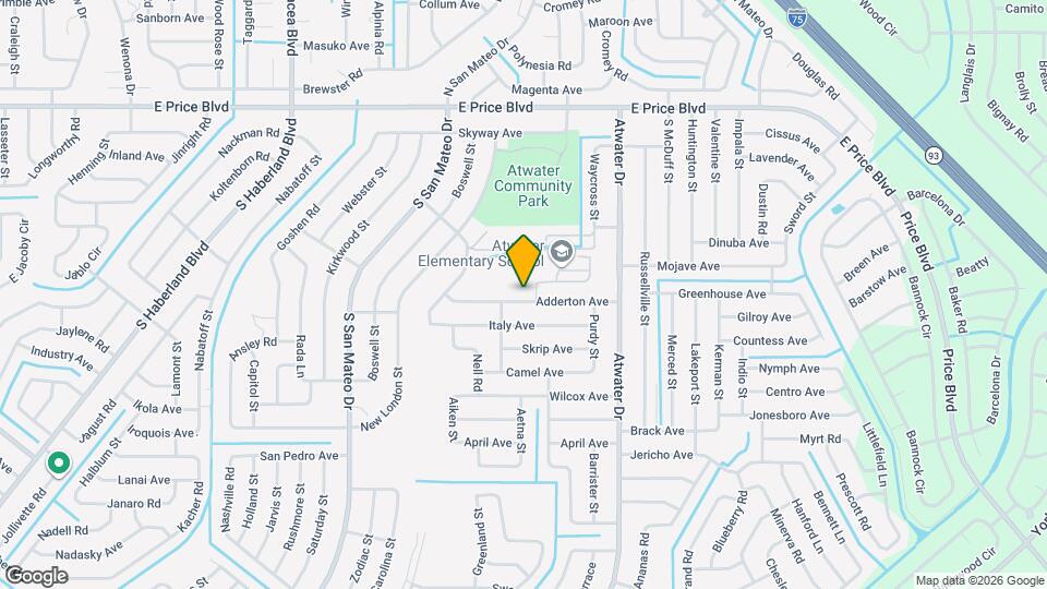 4668 Adderton Ave Map and Location Details