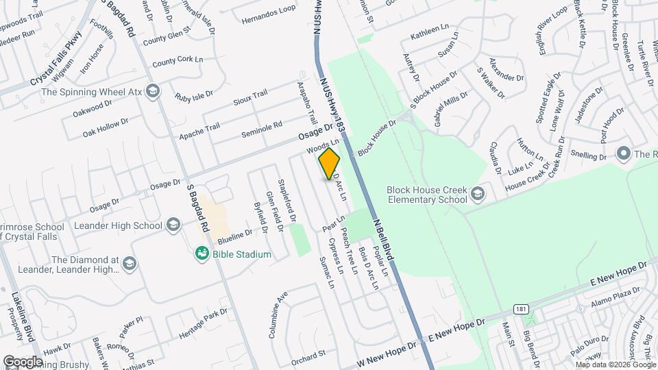 2602 Peach Tree Ln Map and Location Details