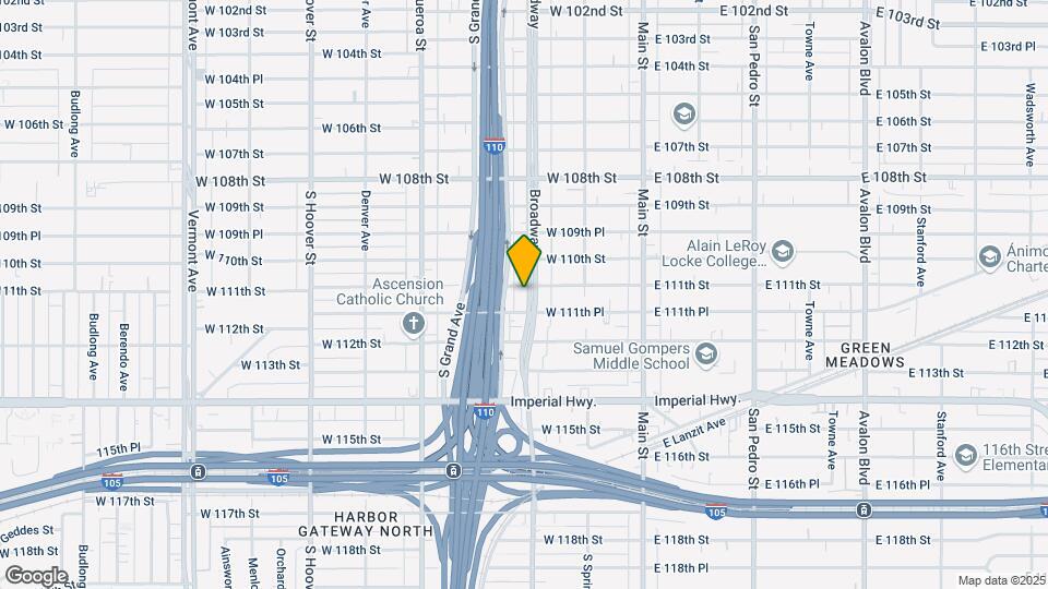 11109 S Broadway Mapa y Detalles de la Ubicación