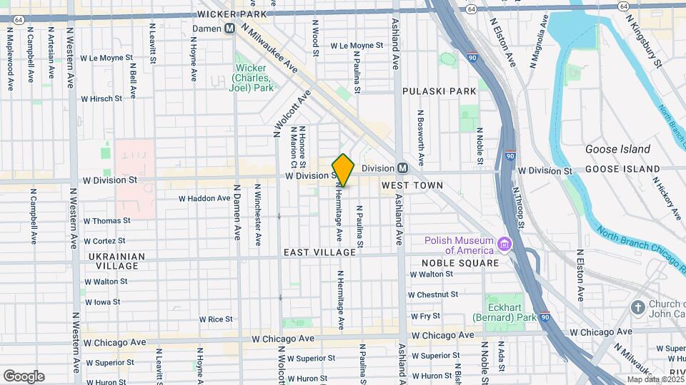 1107 N Hermitage Ave Map and Location Details