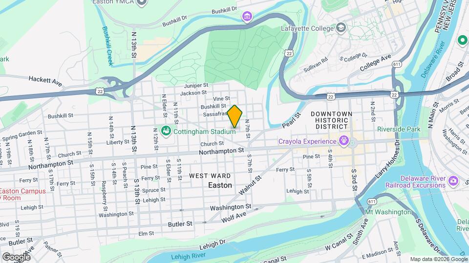 41 N 8th St, Unit 1 Map and Location Details