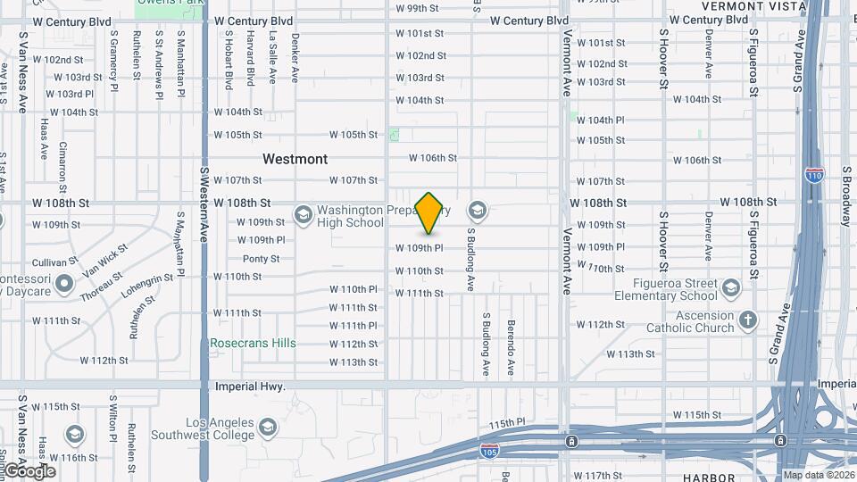 1303 W 109th Pl Map and Location Details